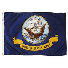 US Navy Mounted 12" x 18"  Mounted Stick Flags