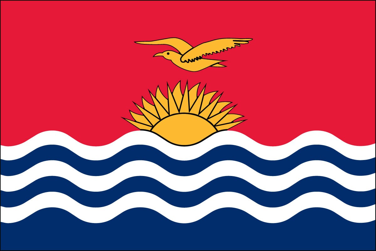 Bandera de poliéster interior de Kiribati de 2 pies x 3 pies