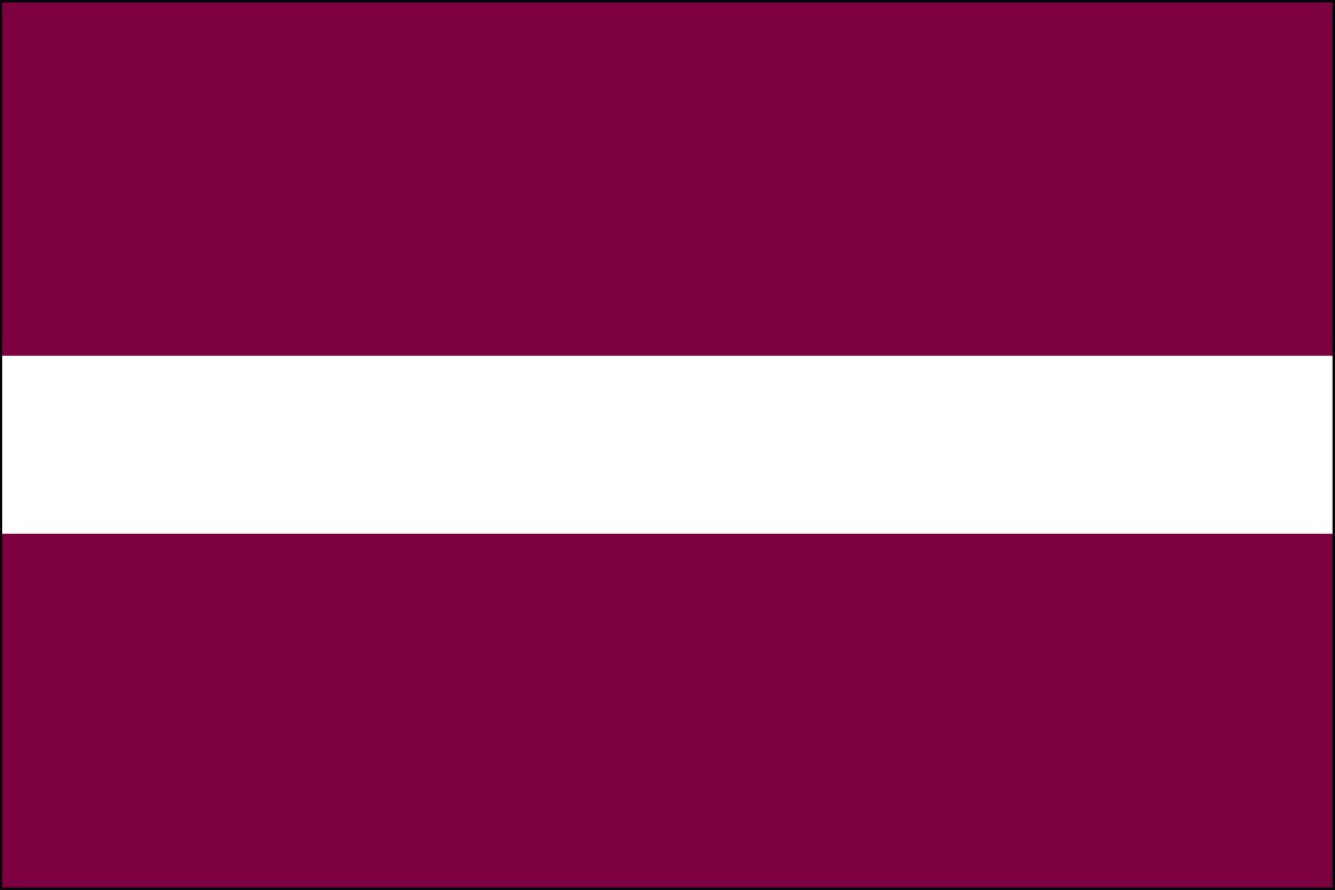 Bandera de poliéster interior de Letonia de 2 pies x 3 pies