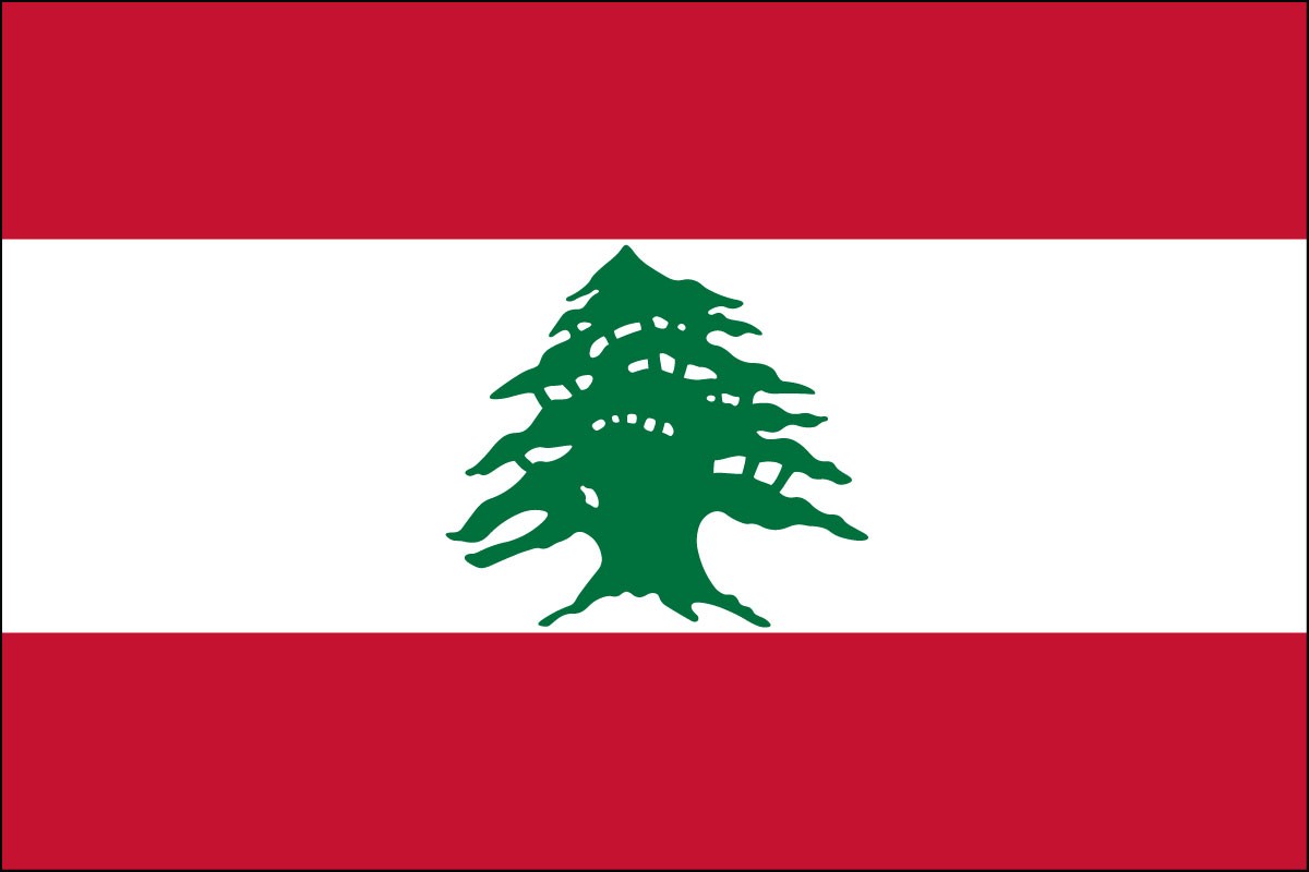 Lebanon 2ft x 3ft Indoor Polyester Flag