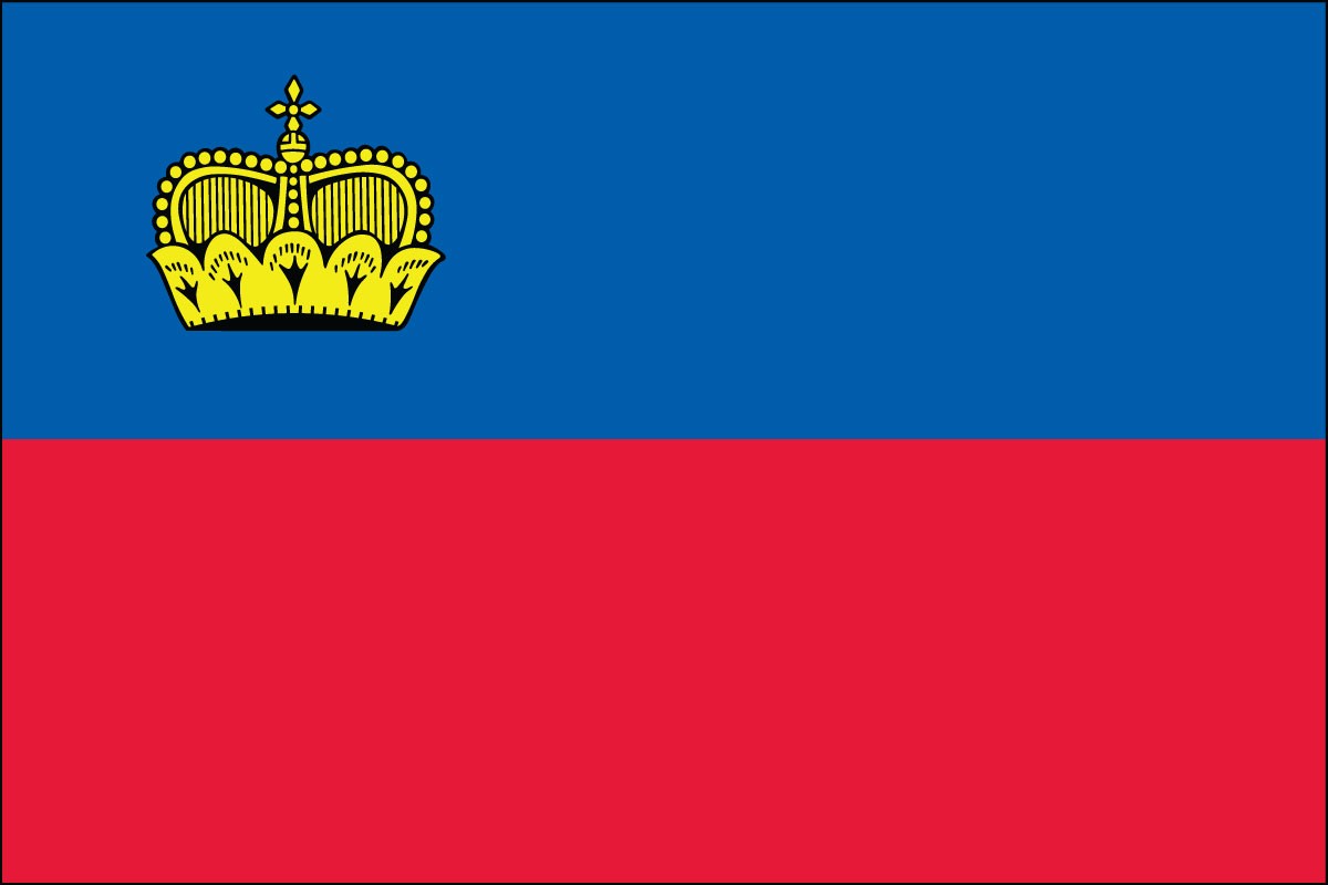 Liechtenstein 2' x 3' Indoor Polyester Flag