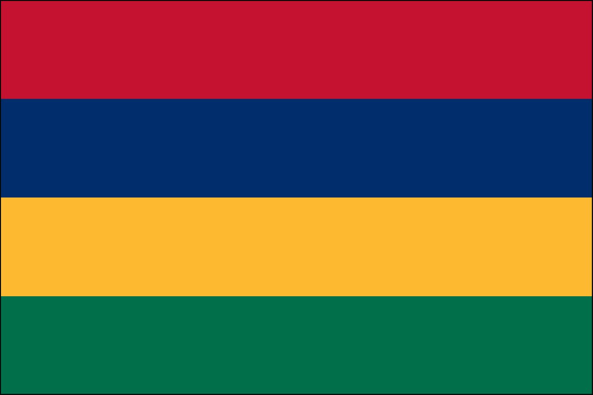 Mauritius 2ft x 3ft Indoor Polyester Flag