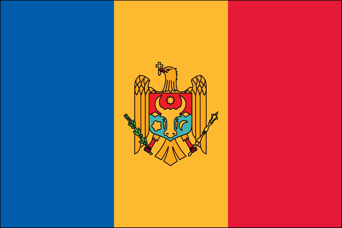 Moldova 2ft x 3ft Indoor Polyester Flag