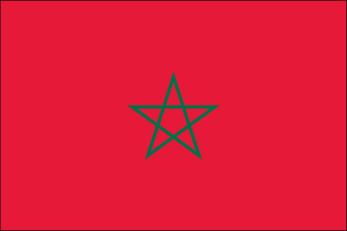 Morocco 2ft x 3ft Indoor Polyester Flag