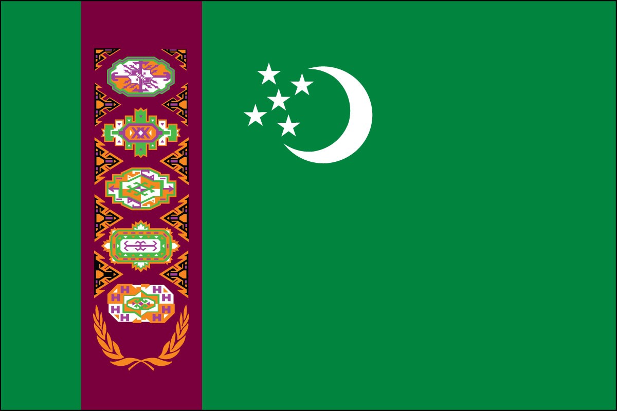 Turkmenistan school parade flags for sale