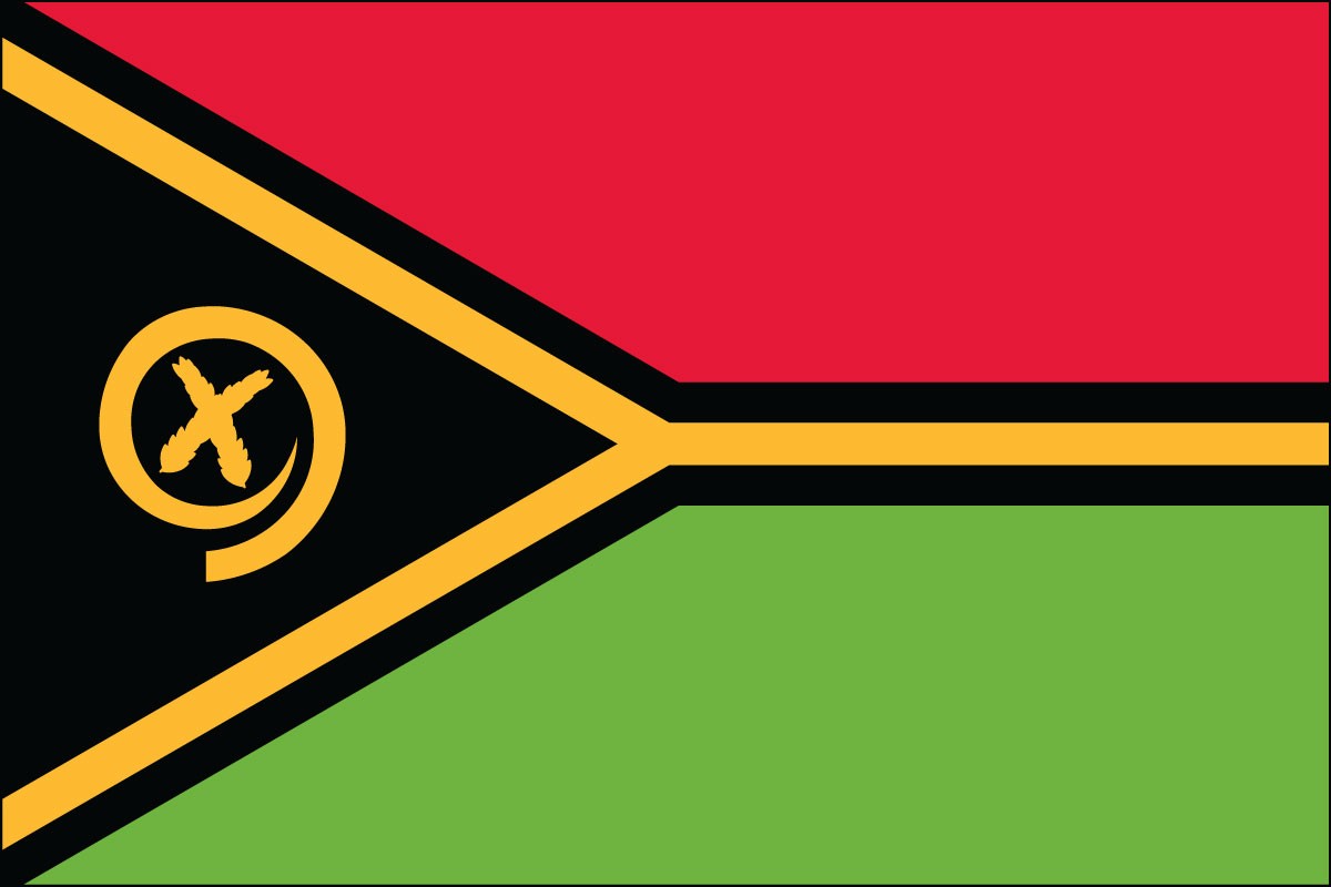 Bandera de poliéster interior de Vanuatu de 2 pies x 3 pies