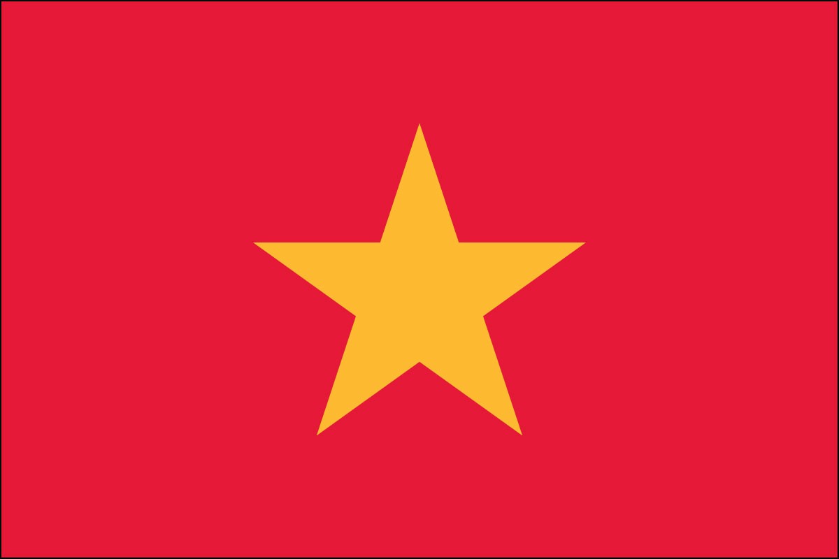 Vietnam 2ft x 3ft Indoor Polyester Flag
