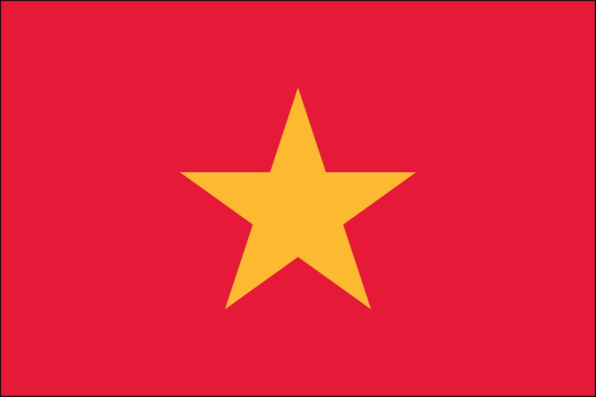 Vietnam 2' x 3' Indoor Polyester Flag