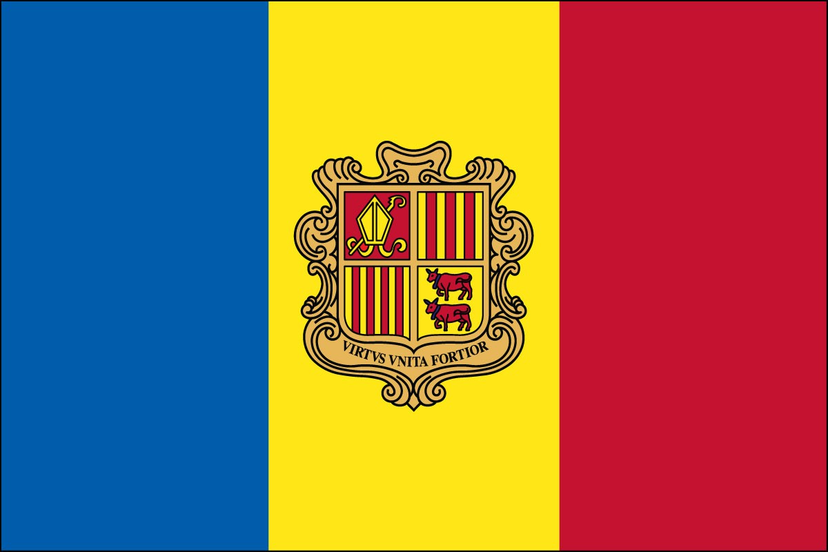 Andorra 3' x 5' Indoor Polyester Country Flag
