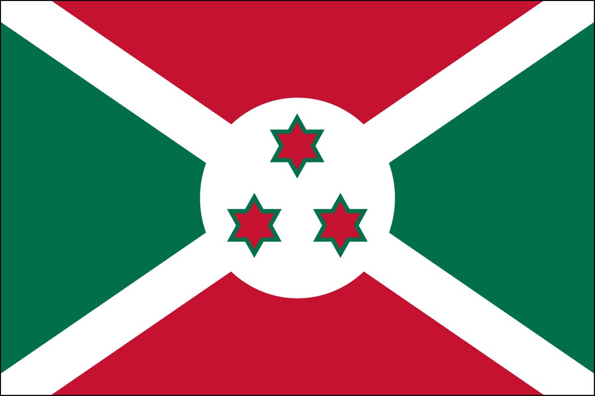 Burundi 3ft x 5ft Indoor Polyester Flag