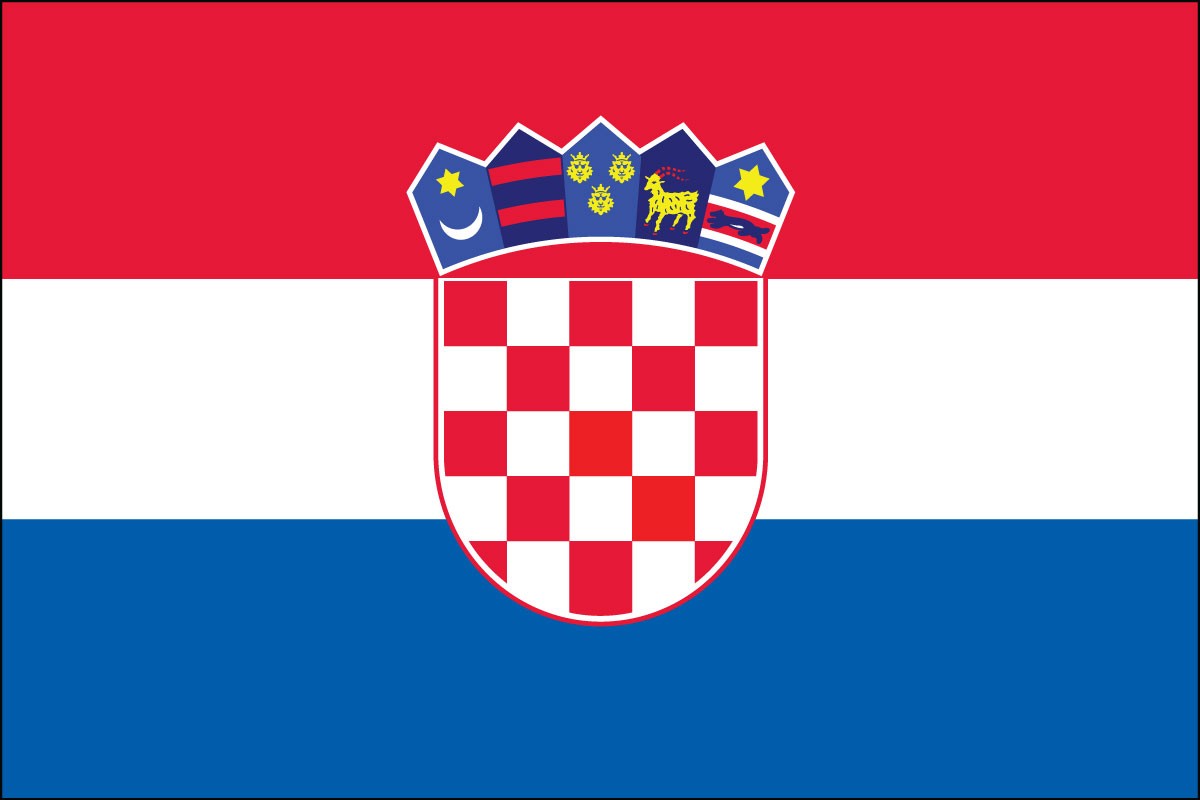 Croatia 3ft x 5ft Indoor Polyester Flag