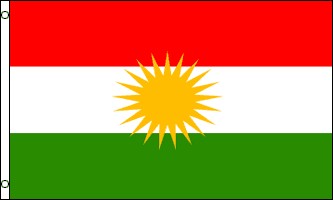 Kurdistan 2X3ft Indoor Polyester Flag