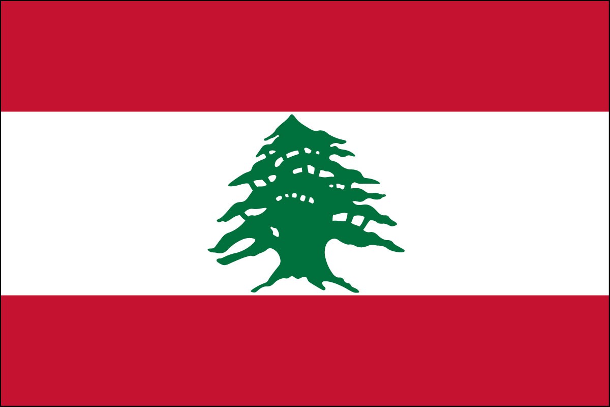 Lebanon 3' x 5' Indoor Polyester Flag