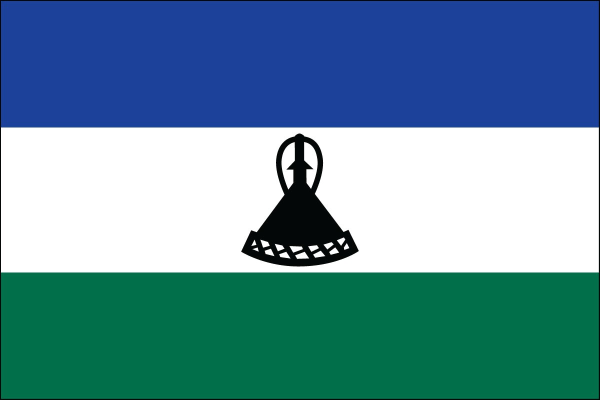 Lesotho 3' x 5' Indoor Polyester Flag