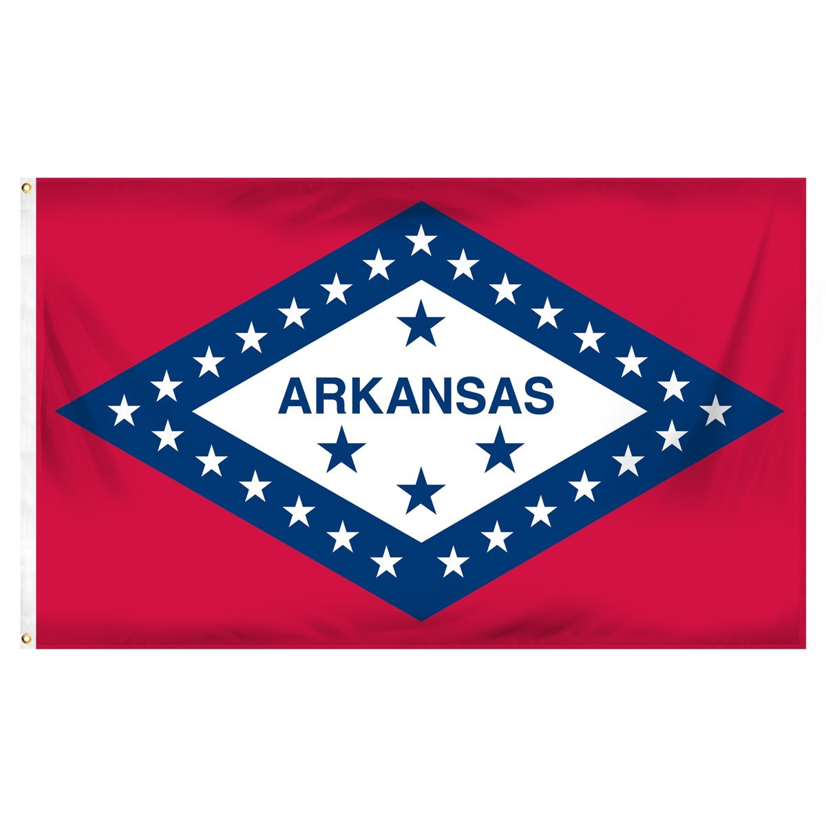 Bandera del estado de poliéster para interiores de Arkansas, 3 pies x 5 pies