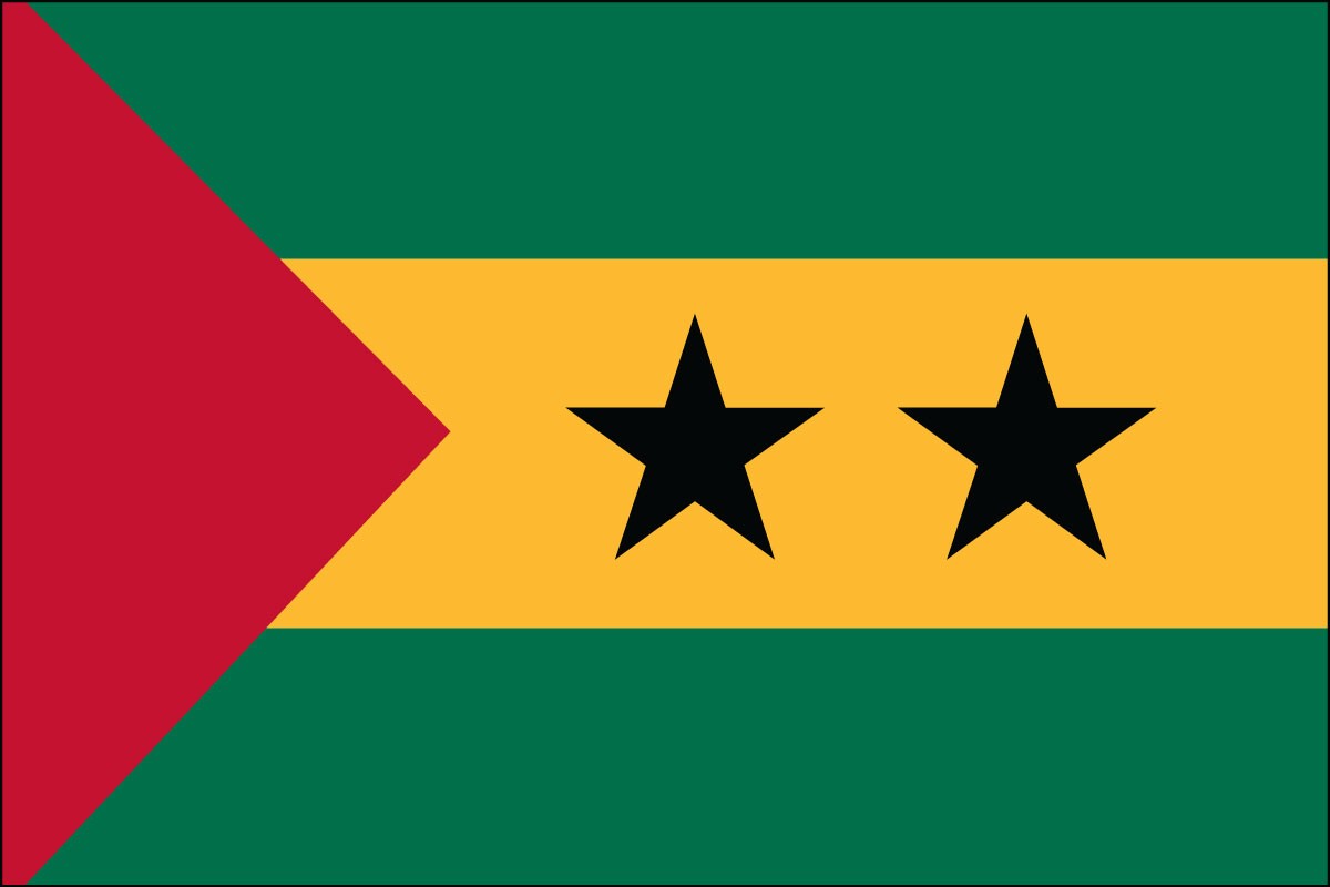 Sao Tome & Principe 3' x 5' Indoor Polyester Flag
