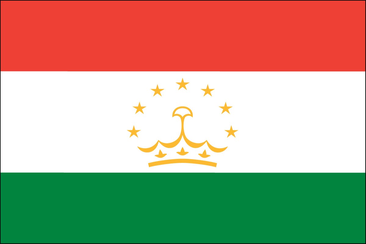 Tajikistan 3ft x 5ft Indoor Polyester Flag