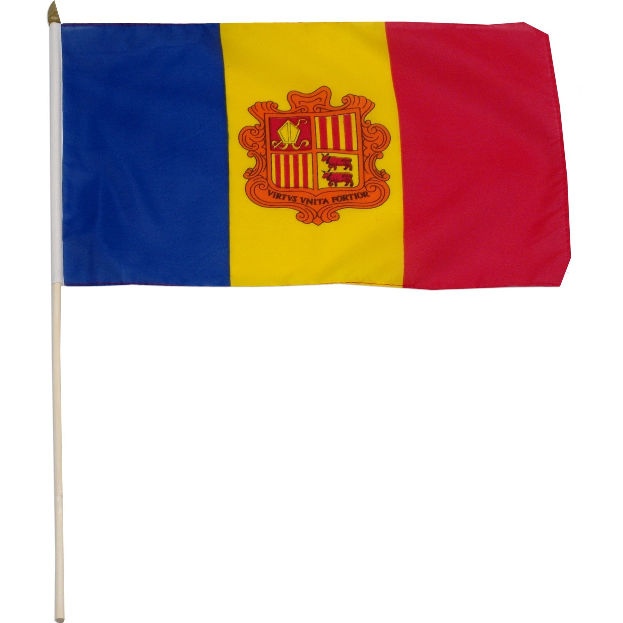 Andorra 12" x 18" Mounted Country Flag