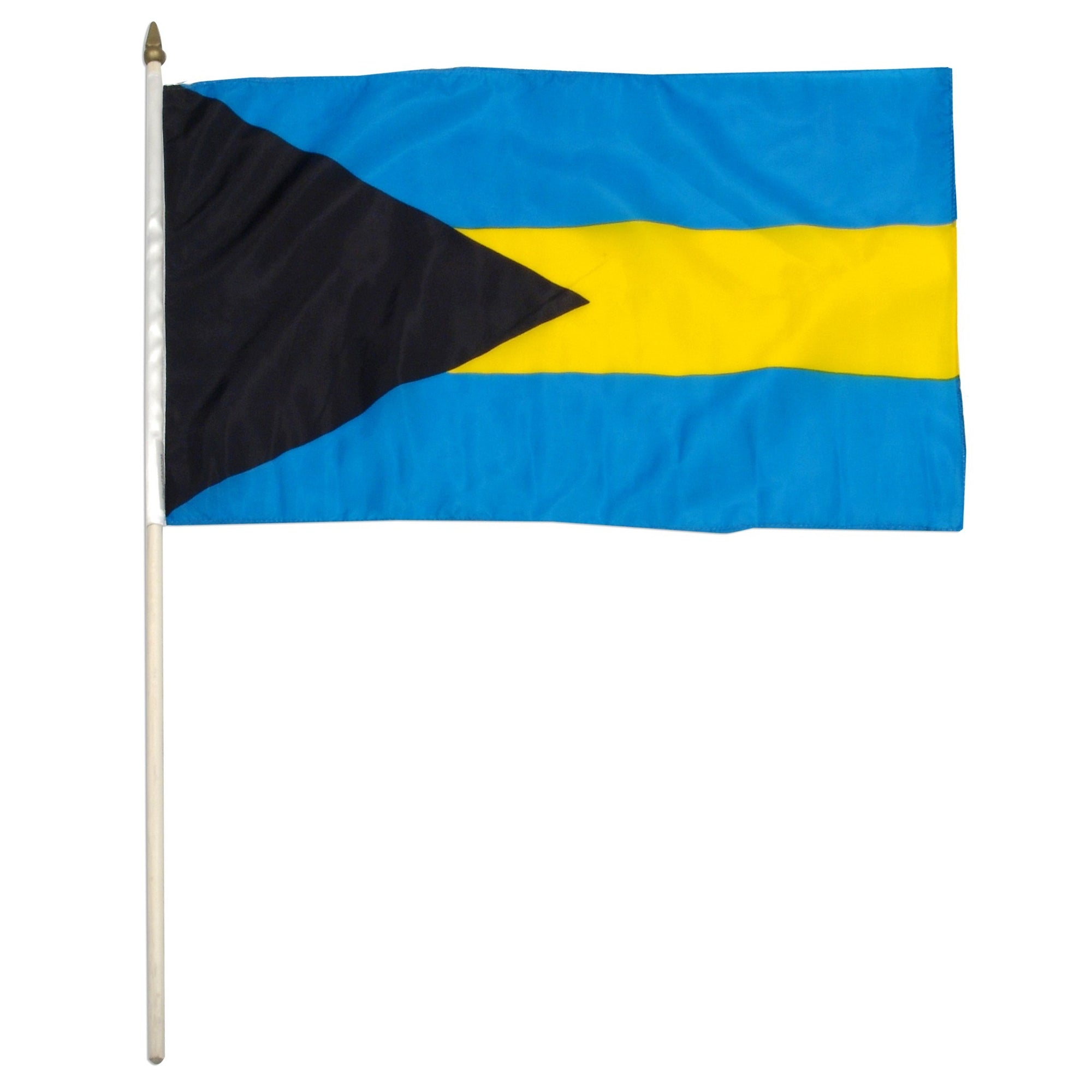 Bahamas 12" x 18" Mounted Stick Flag