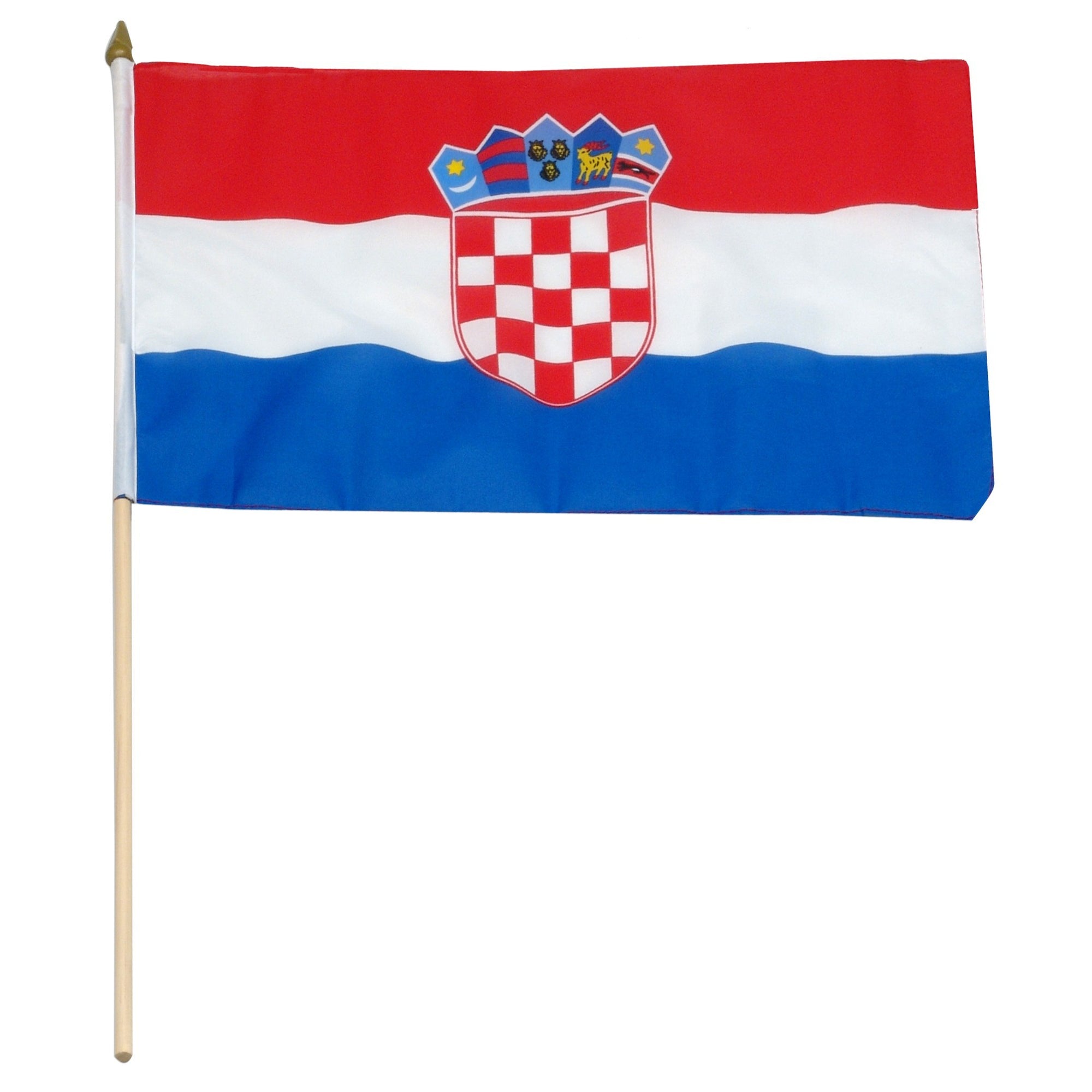 Croatia 12in x 18in Mounted Stick Flag