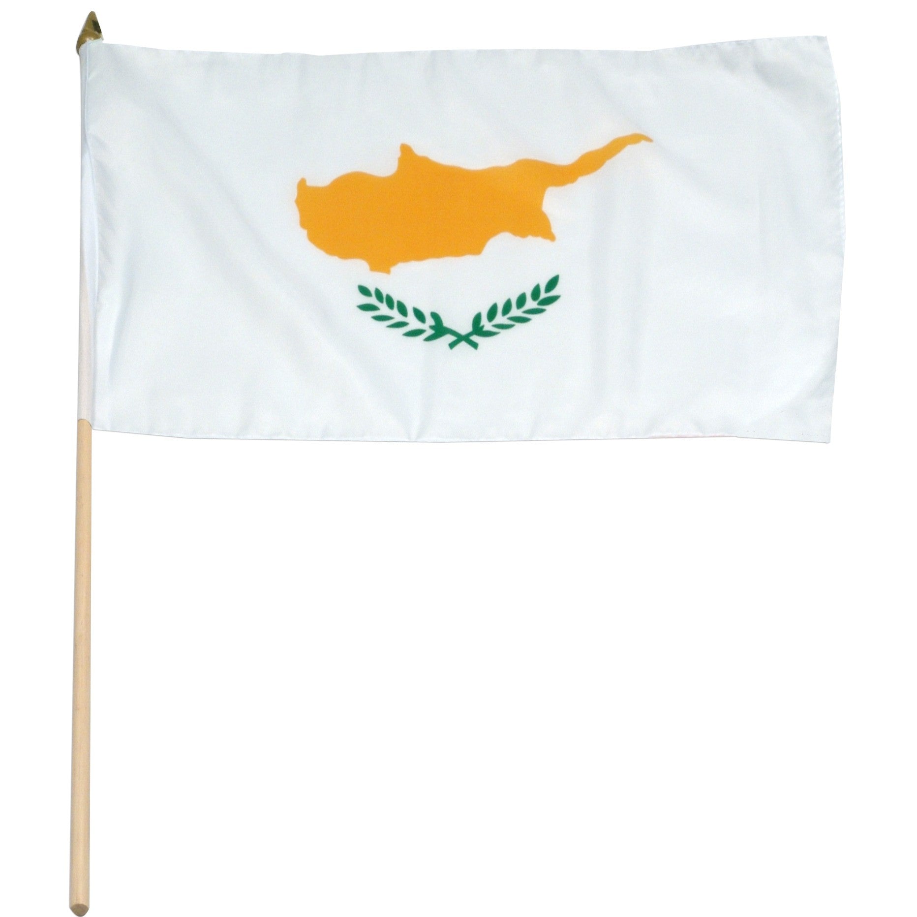 Cyprus 12in x 18in Mounted Flag