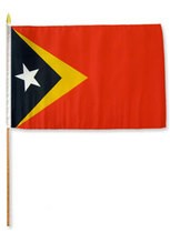 East Timor 12in x 18in Mounted Flag
