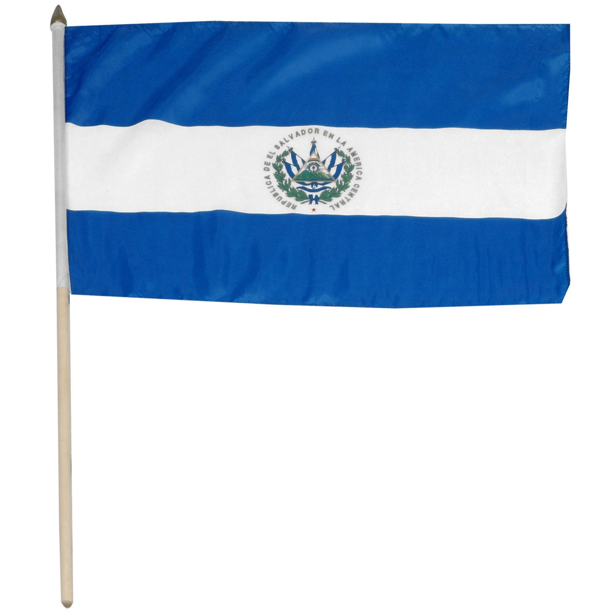 Bandera montada de El Salvador de 12.0 x 18.0 in.