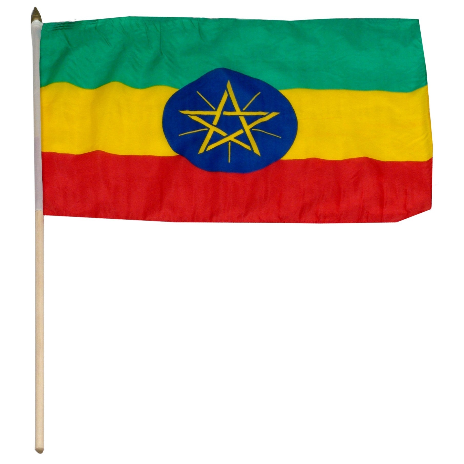 Ethiopia 12" x 18" Mounted Flag