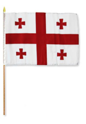 Bandera montada de la República de Georgia de 12.0 x 18.0 in