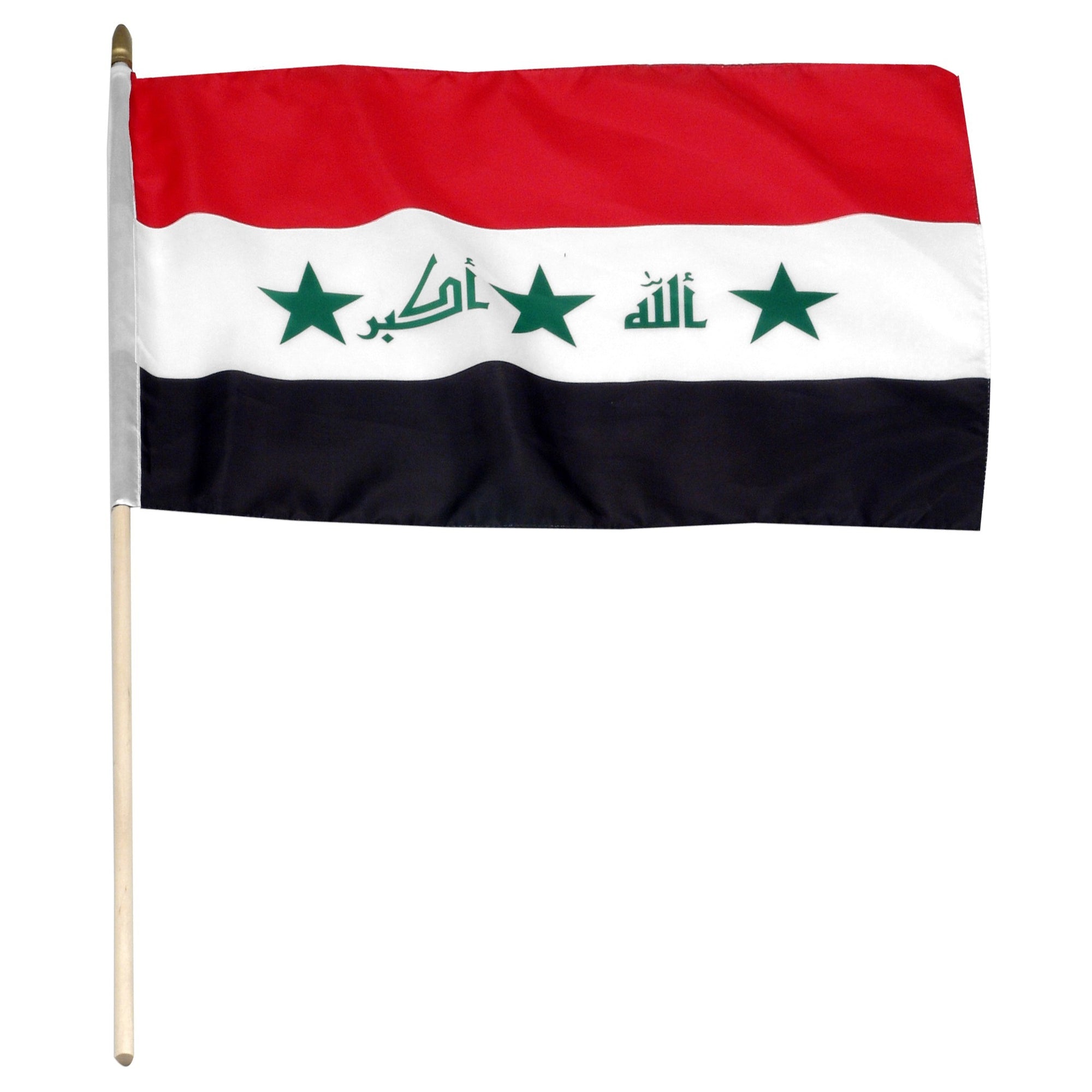 Iraq 12in x 18in Mounted Flag