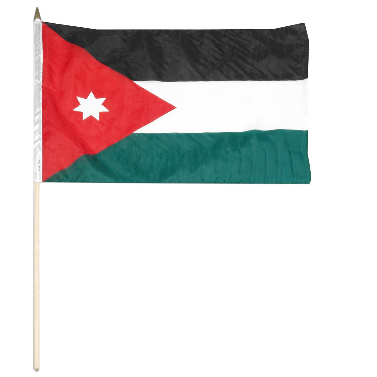 Bandera montada de Jordania de 12.0 x 18.0 in.
