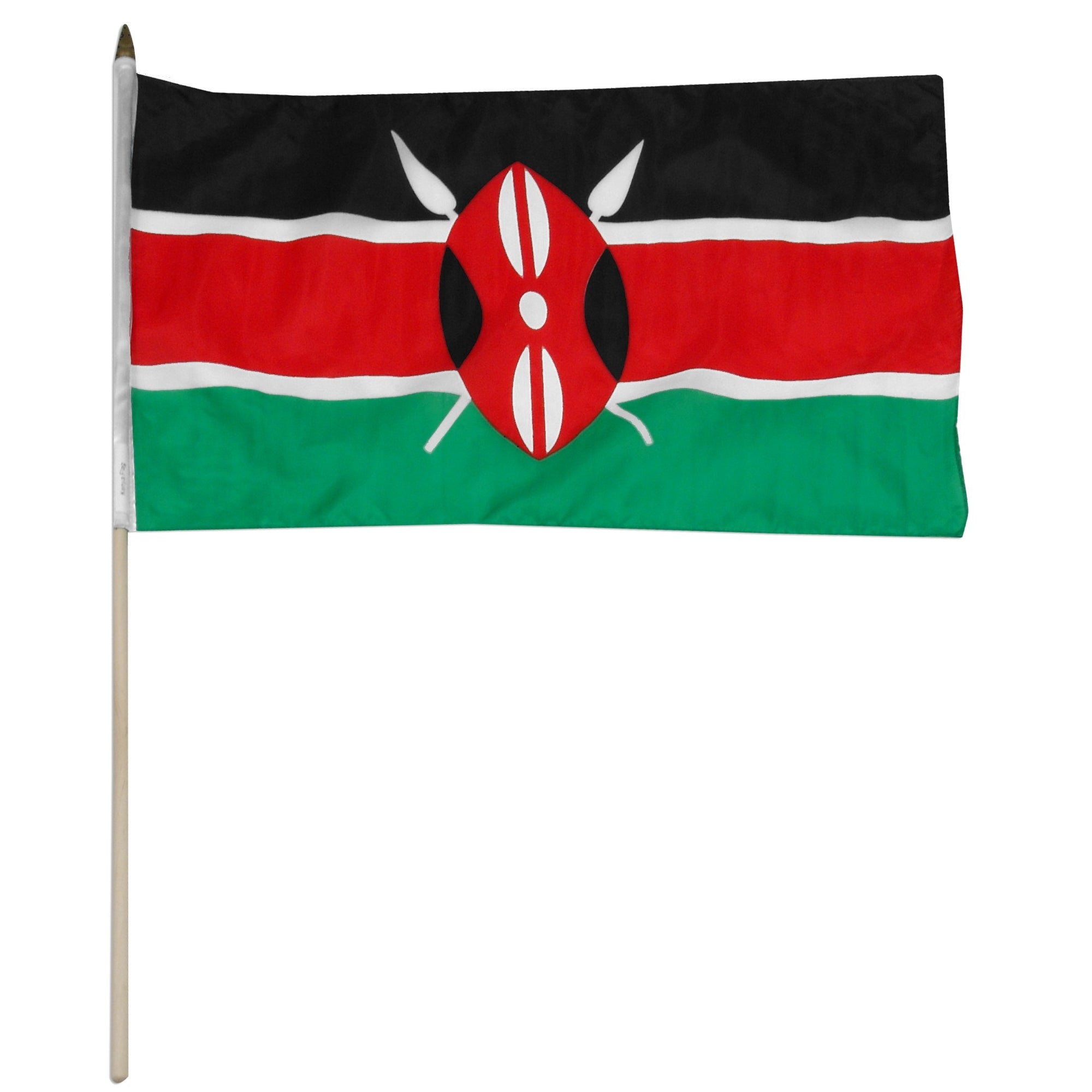 Kenya 12" x 18" Mounted Flag