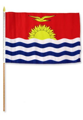 Kiribati 12in x 18in Mounted Flag