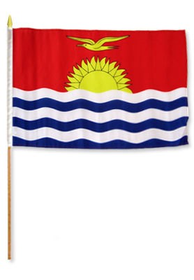 Bandera montada de Kiribati de 12.0 x 18.0 in.
