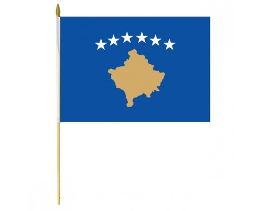 Bandera montada de Kosovo de 12.0 x 18.0 in.