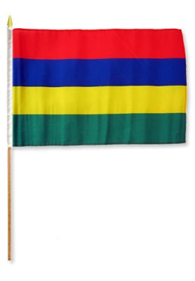 Mauritius 12in x 18in Mounted Flag
