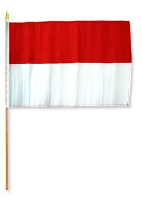 Monaco 12in x 18in Mounted Flag