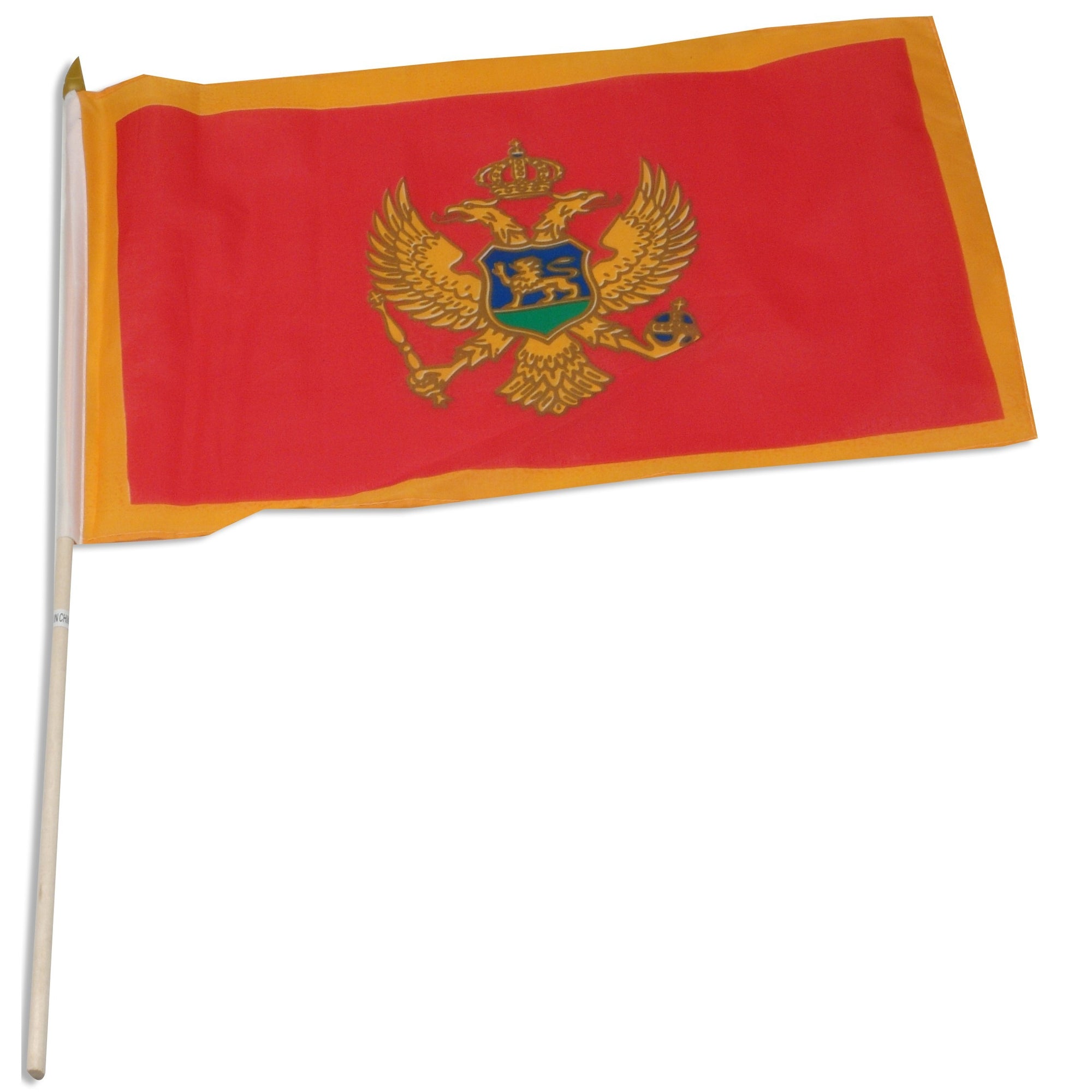 Montenegro 12in x 18in Mounted Flag