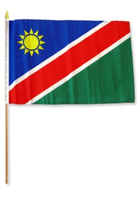 Bandera montada de Namibia de 12.0 x 18.0 in.