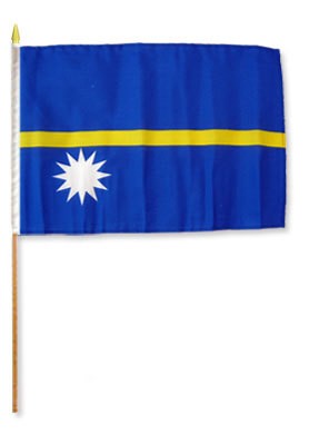 Bandera montada de Nauru de 12.0 x 18.0 in