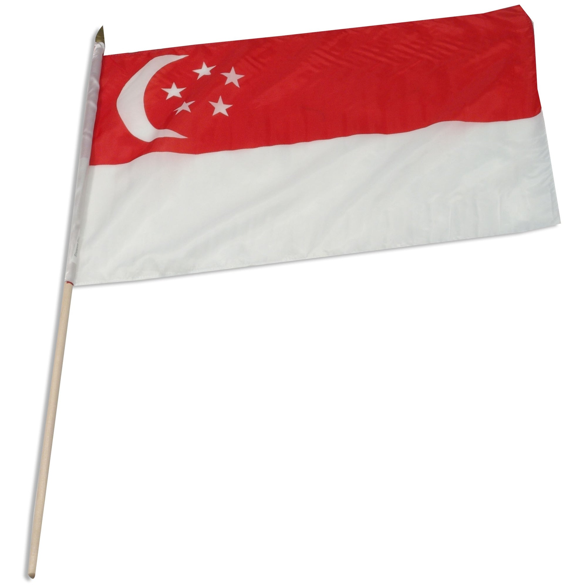 Bandera montada de Singapur de 12.0 x 18.0 in.