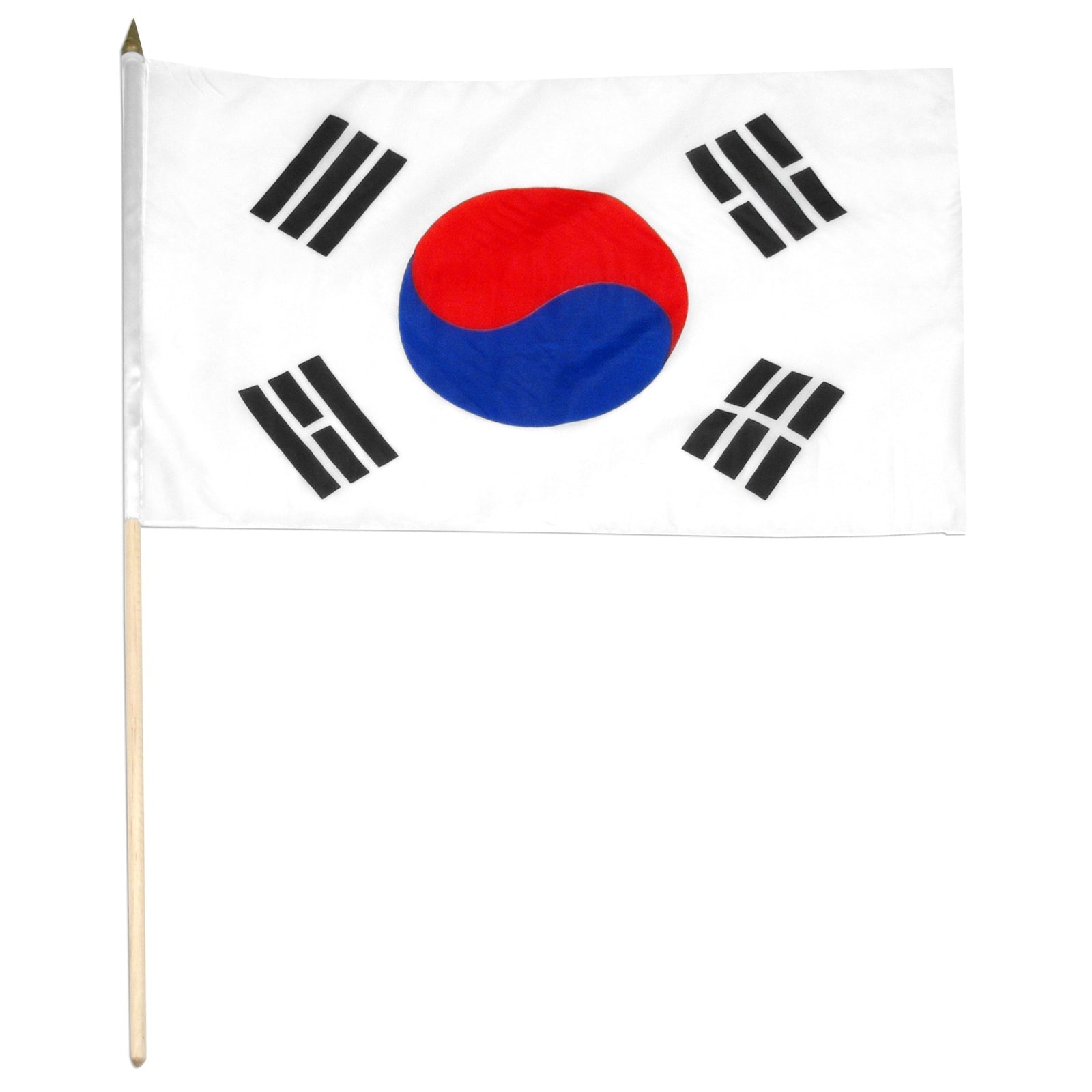 South Korea 12in x 18in Mounted Stick Flag