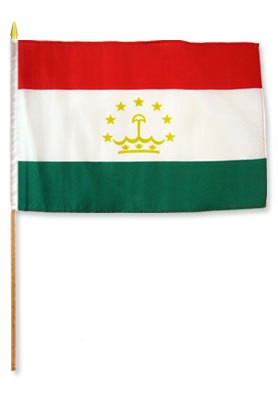 Bandera montada de Tayikistán de 12.0 x 18.0 in.