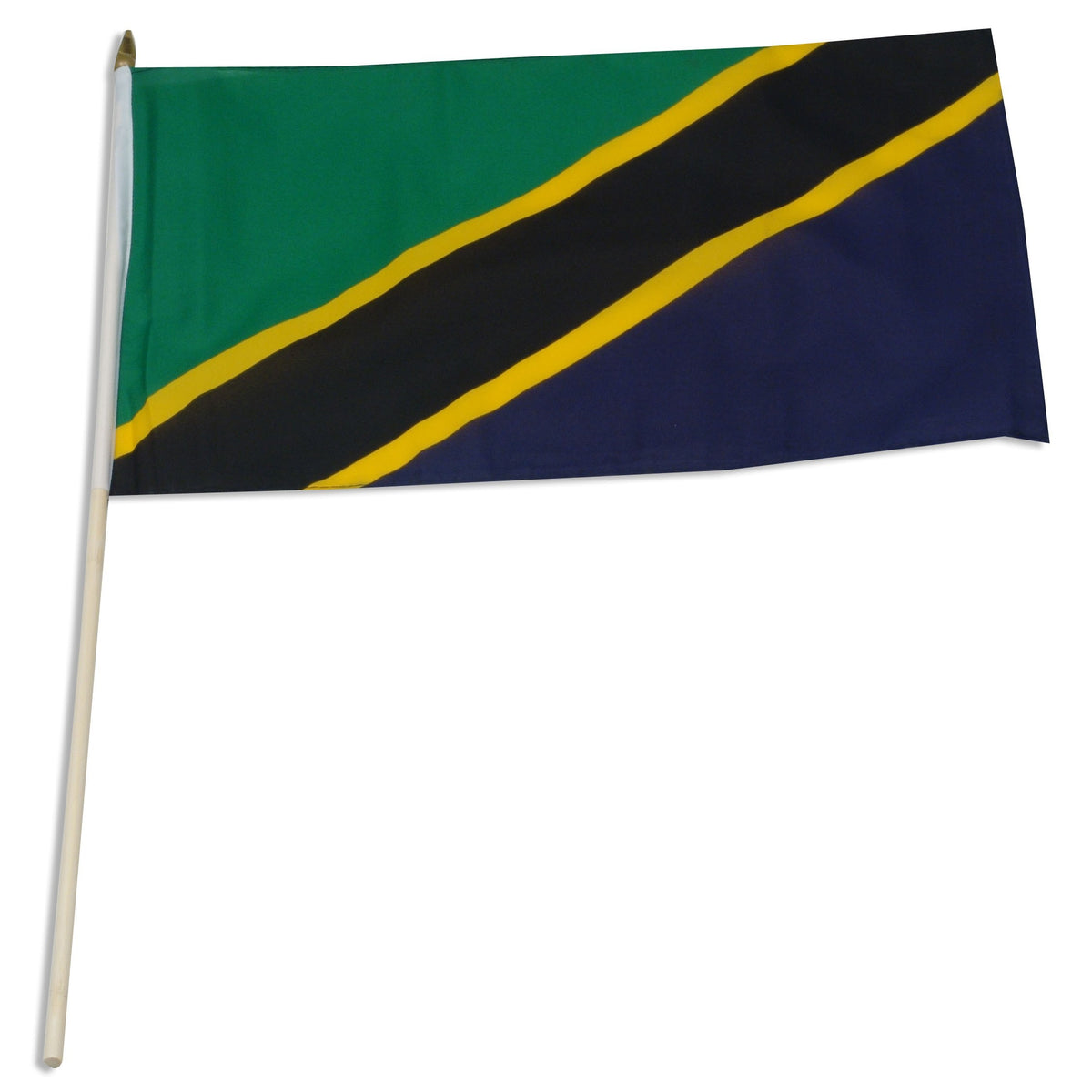 Bandera montada de Tanzania de 12.0 x 18.0 in.
