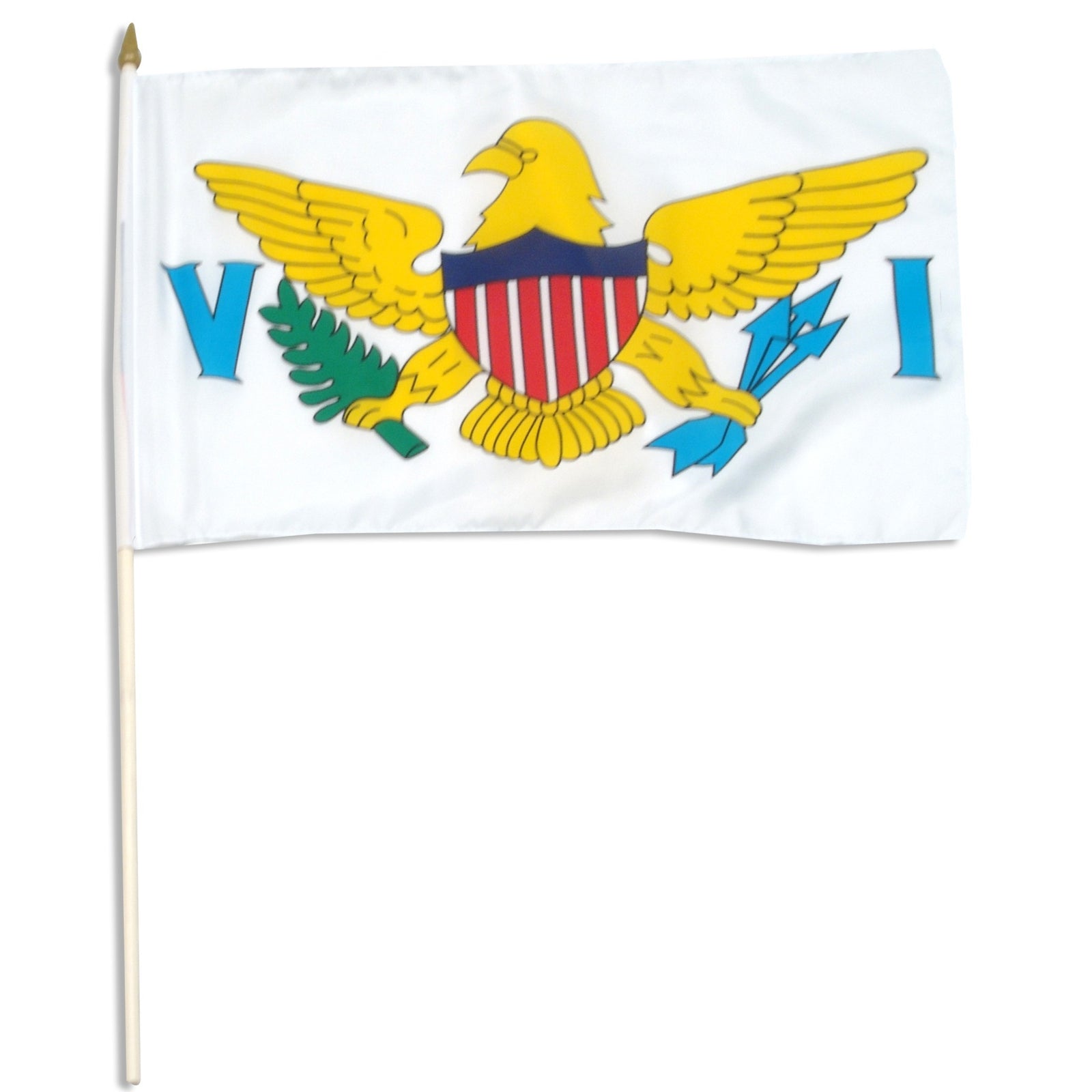 US Virgin Islands 12in x 18in Mounted Flag