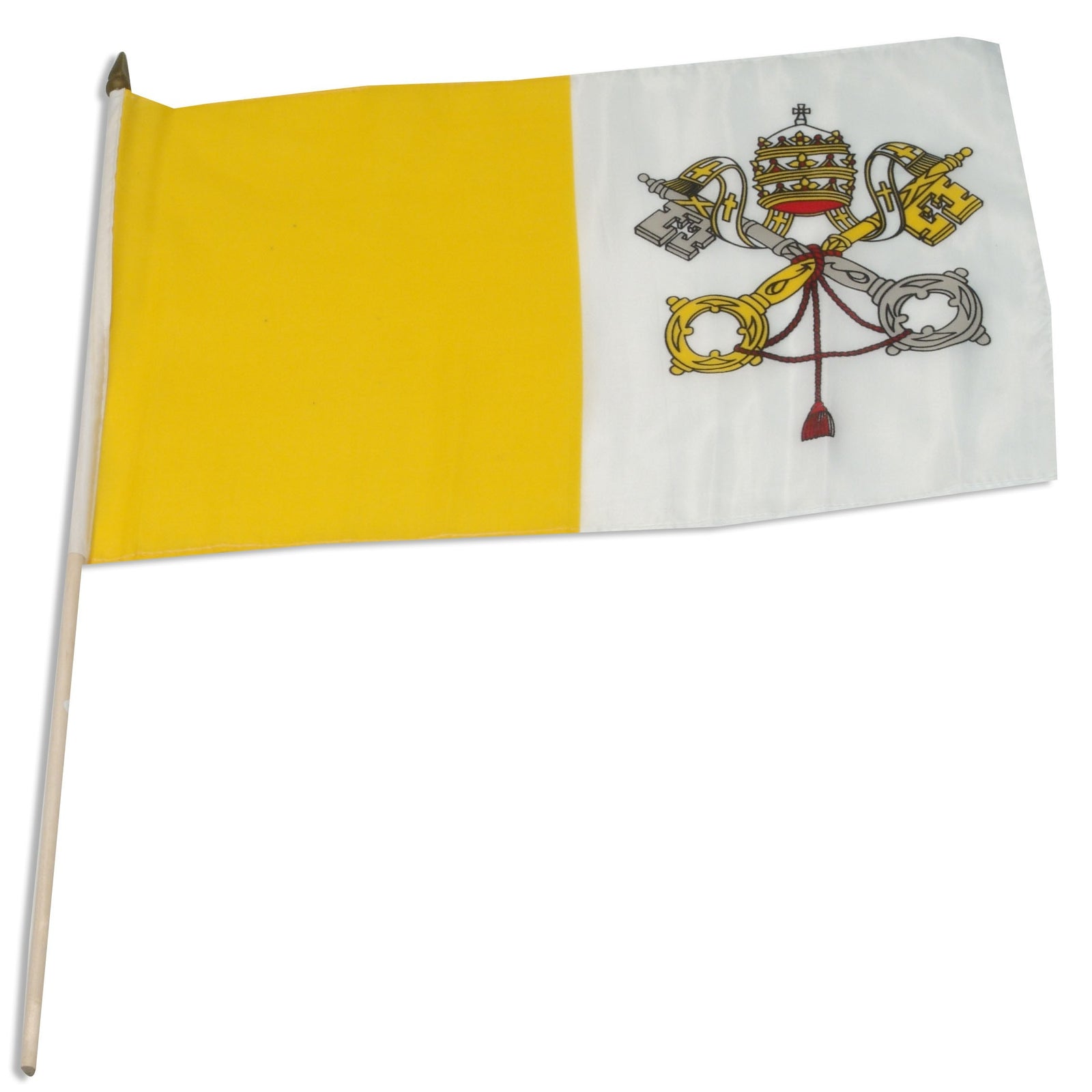 Ciudad del Vaticano (Papal) Bandera montada de 12.0 x 18.0 in