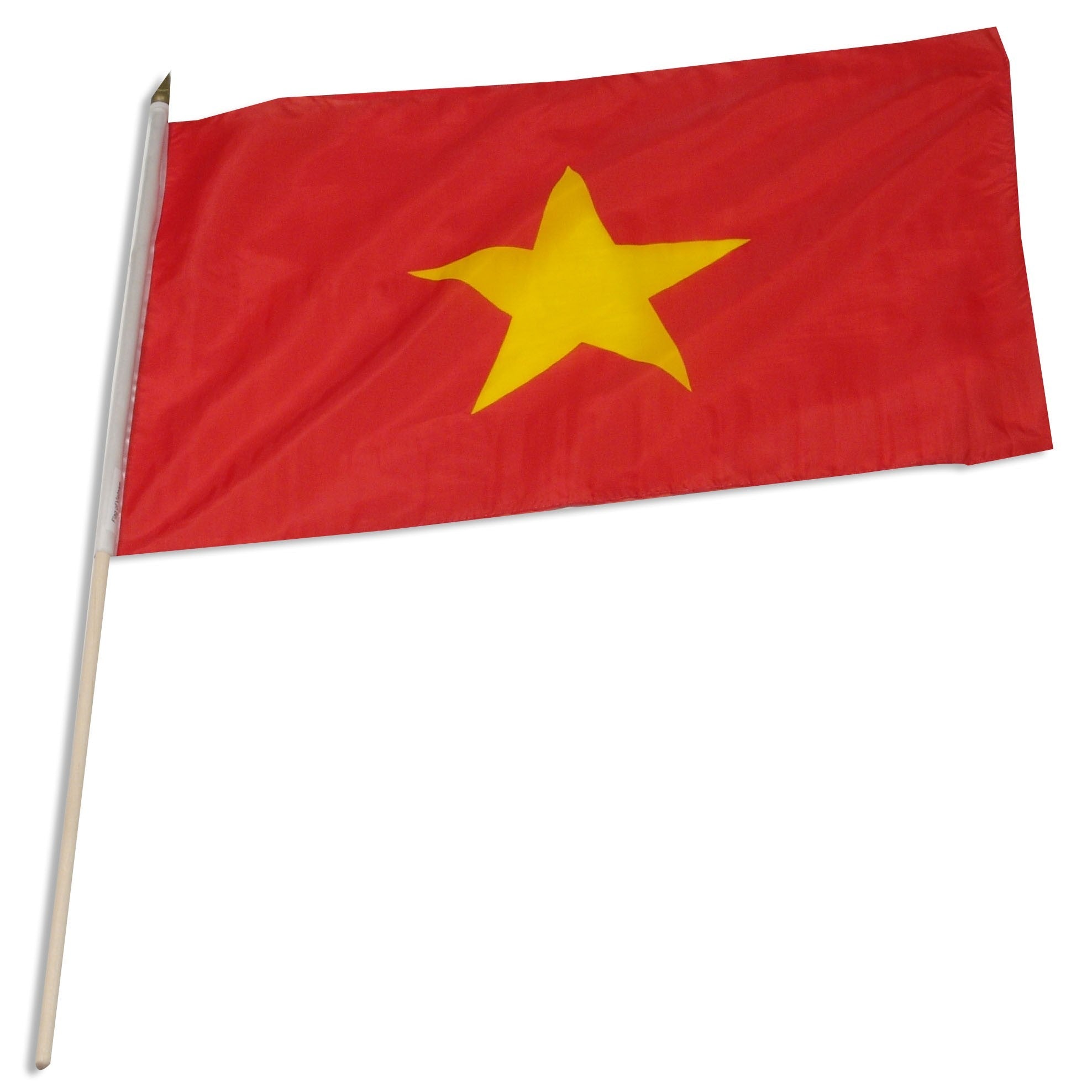 Vietnam 12" x 18" inch Mounted Stick Flag