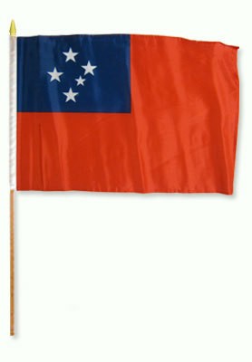 Samoa 12in x 18in Mounted Flag