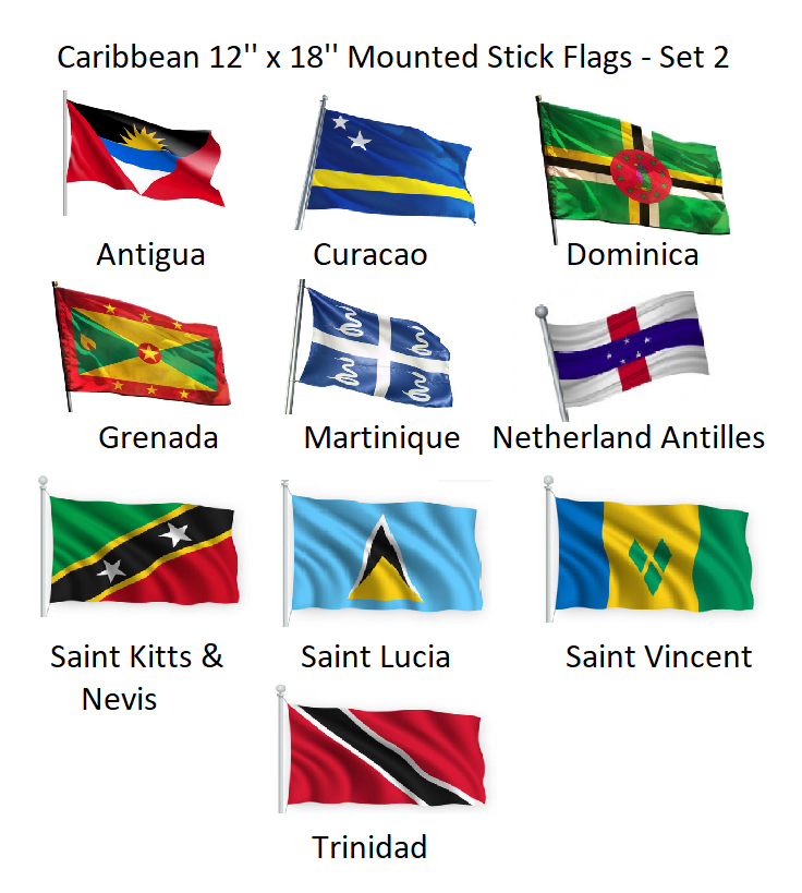 Caribbean 12x18 Flags Island 1-800 Flag