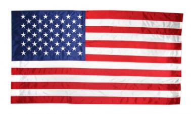 Banderas de desfile interiores de EE. UU./American (sin flecos)